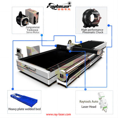Прецизия Raytools Лазерная голова CNC волоконная лазерная режущая машина для металлических труб и пластины